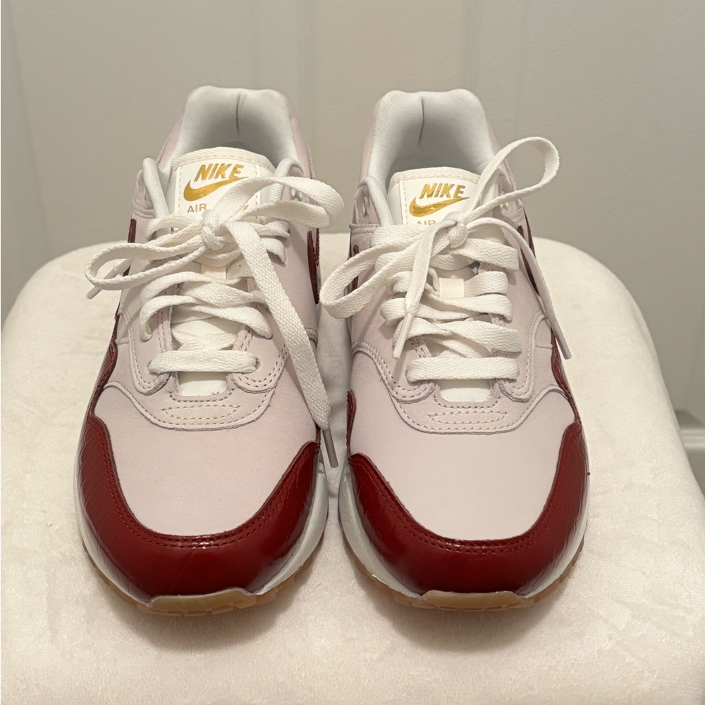 Nike Air Max White and Red Sneakers